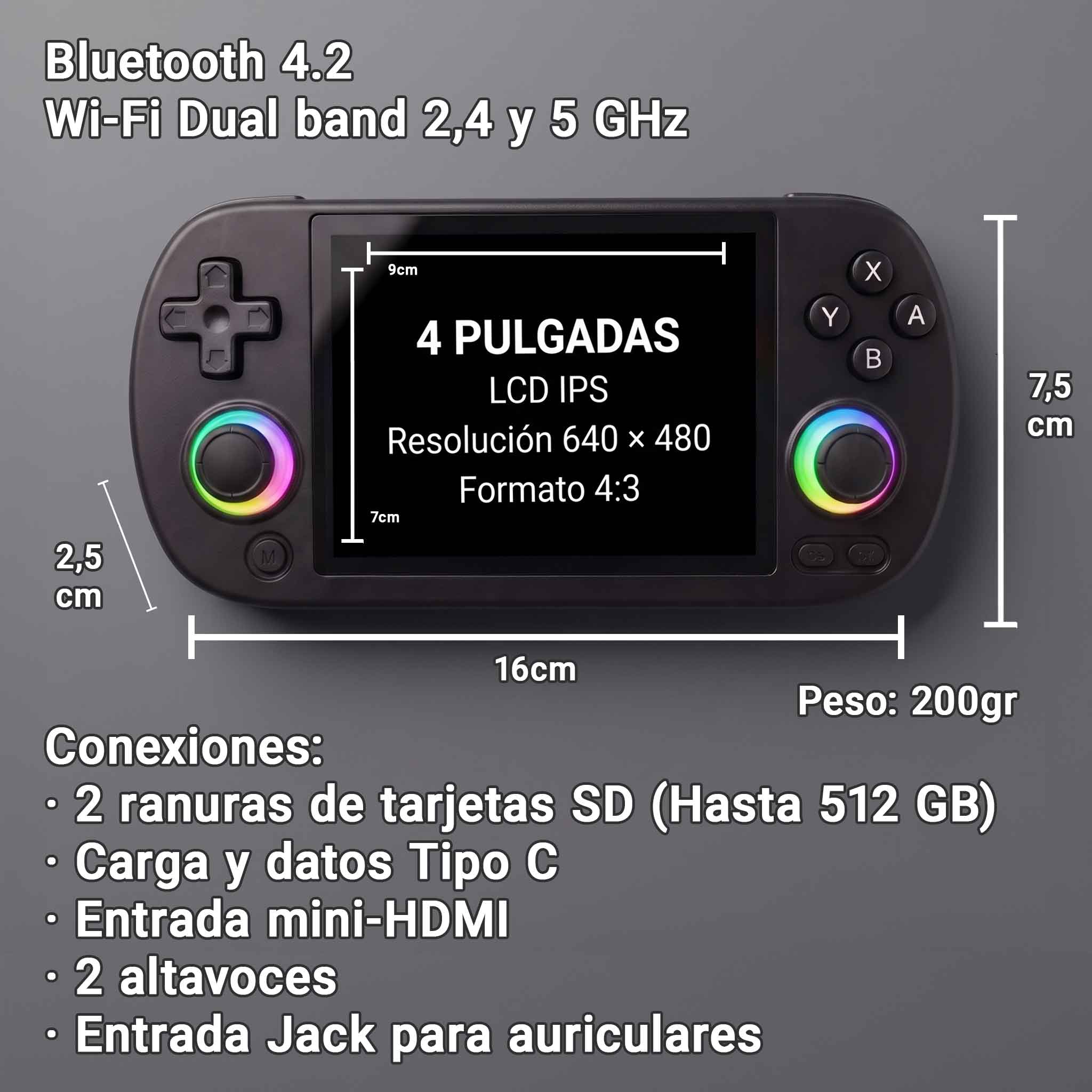 especificaciones tecnicas de la wolo boy la consola retro portatil de wololo arcade