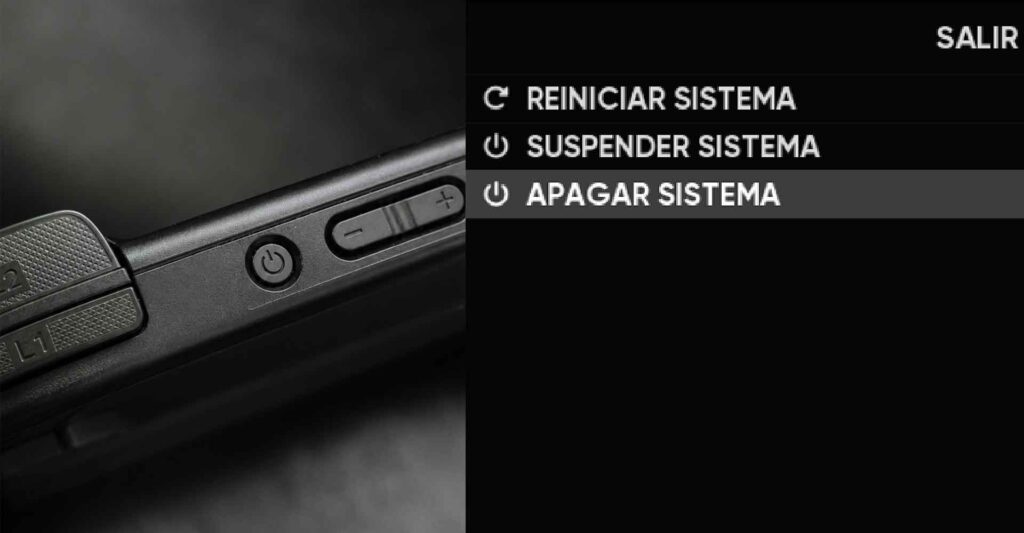 composicion de como encender y apagar la consola correctamente