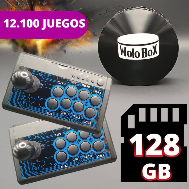 consola retro arcade con dos joystick de 128 gb
