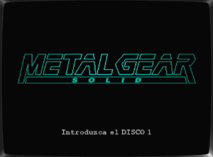 Pantalla de juego de PS1 mostrando el aviso “Introduzca el disco 1”