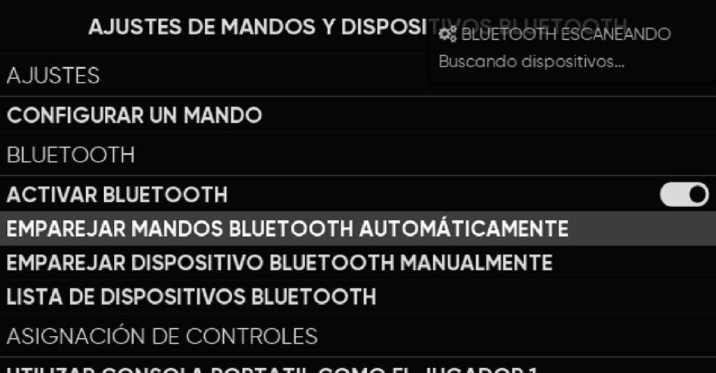 una captura de pantalla que explica como añadir mandos
