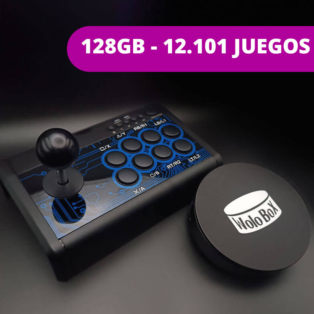 consola retro arcade con joystick de 128 gb