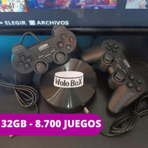 Dos mandos con cable junto a una wolobox